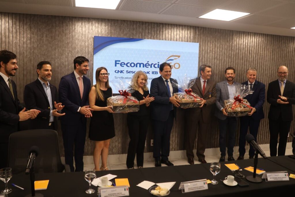 Evento na sede da Fecomércio-GO com Alessandro Cortese (Foto: Leoiran)