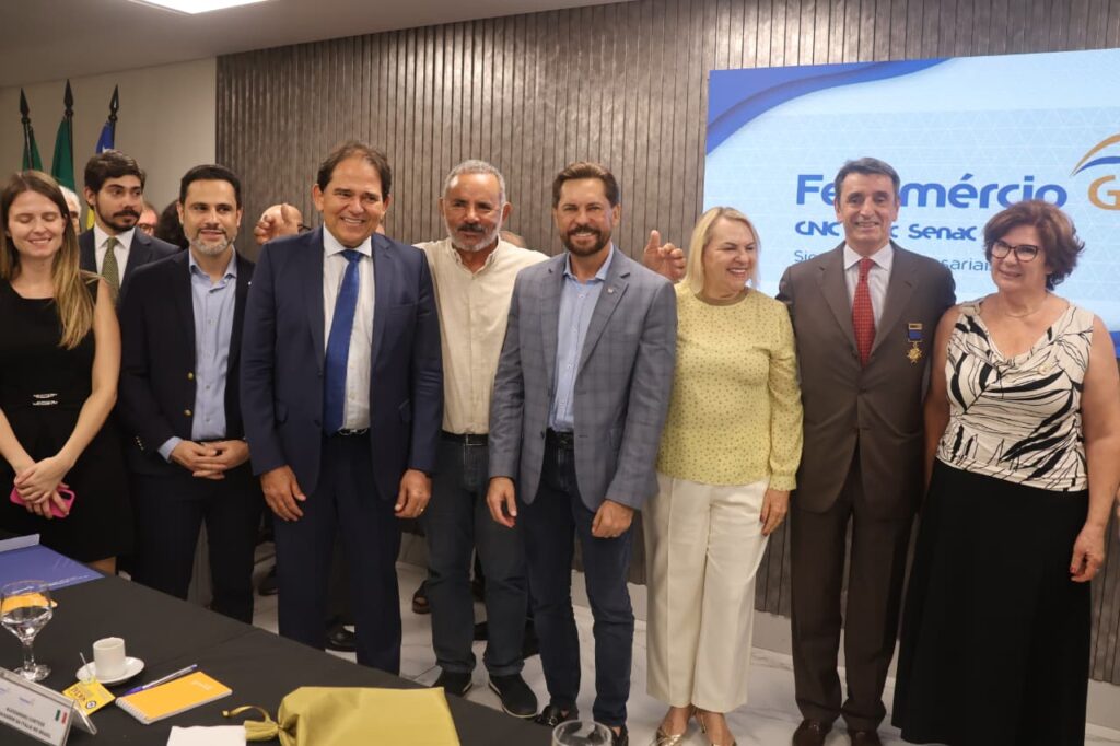 Evento na sede da Fecomércio-GO com Alessandro Cortese (Foto: Leoiran)