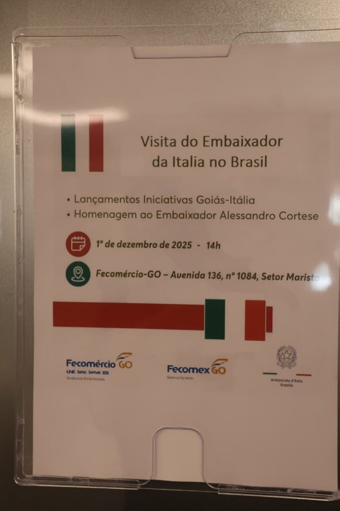 Evento na sede da Fecomércio-GO com Alessandro Cortese (Foto: Leoiran)