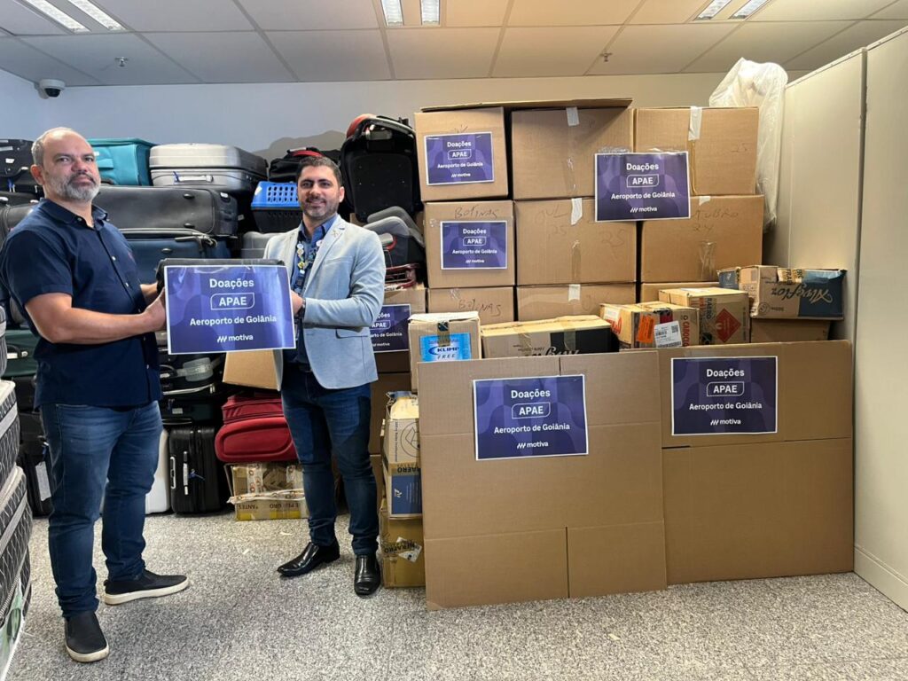 Mais de 2 mil objetos esquecidos no Aeroporto de Goiânia são doados à Apae