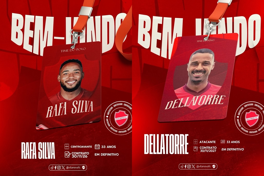 Vila Nova anuncia mais dois reforços ofensivos para 2026