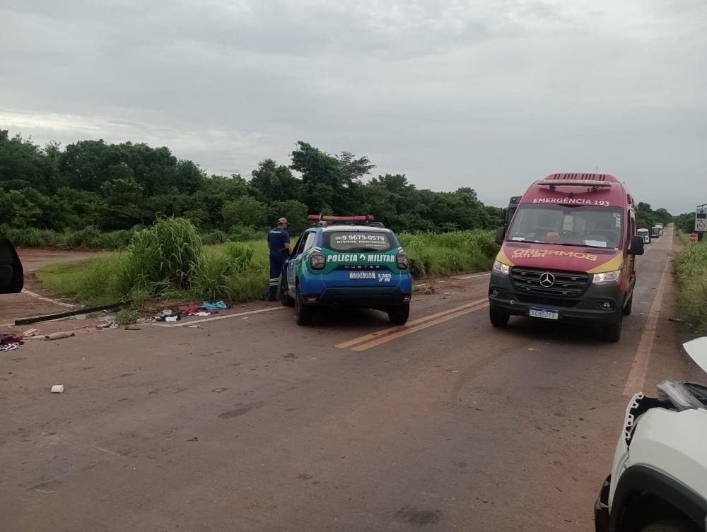 Mãe e filha morrem em acidente na GO-164 em Nova Crixás