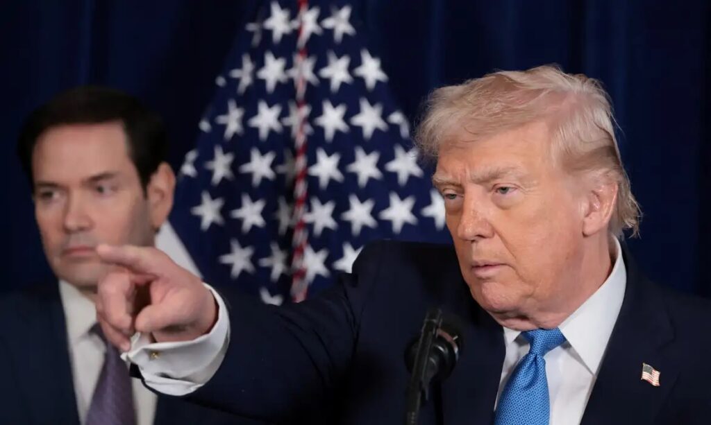 Trump indica diálogo com vice e descarta líder da oposição venezuelana