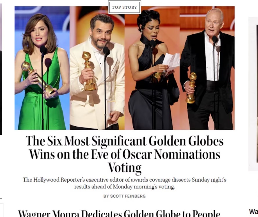 Imprensa internacional repercute Globo de Ouro de ‘O Agente Secreto’: ‘O efeito Brasil voltou’