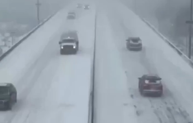 Nevasca em nos EUA (Foto: reprodução/X)