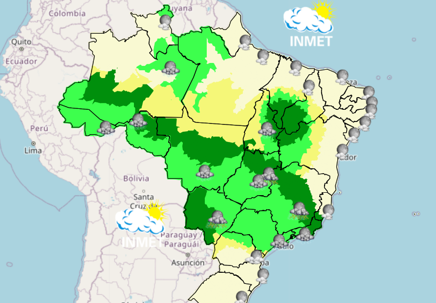 Goiás tem alerta vermelho para tempestades nesta semana, indica Inmet