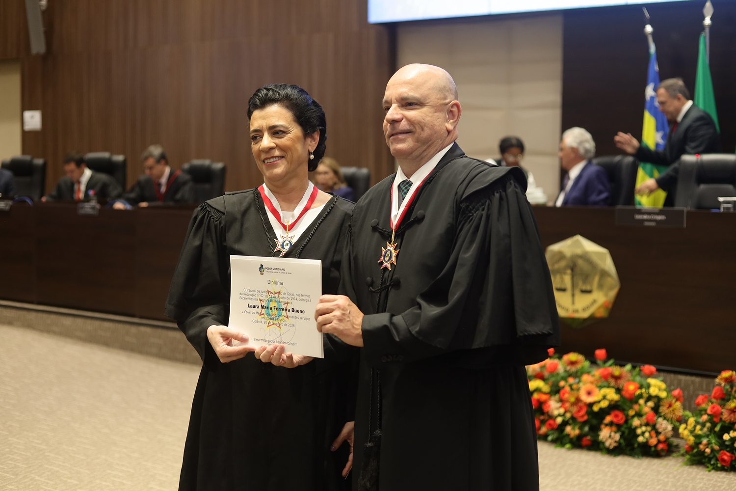 Posse solene de desembargadora do TJGO reúne autoridades em Goiânia; veja como foi
