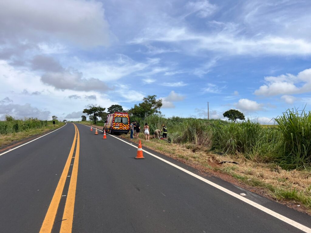 Local do acidente (Foto: CBMGO)