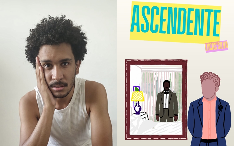 Luca Silva e a capa de 'Ascendente' (Foto: divulgação)