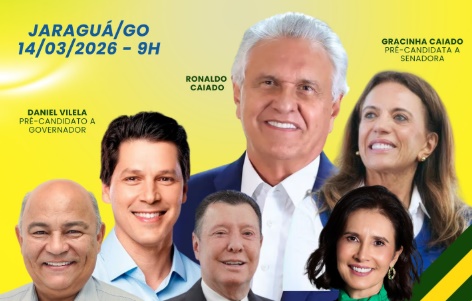 Caiado lança pré-candidaturas de aliados em Jaraguá neste sábado (14/3)