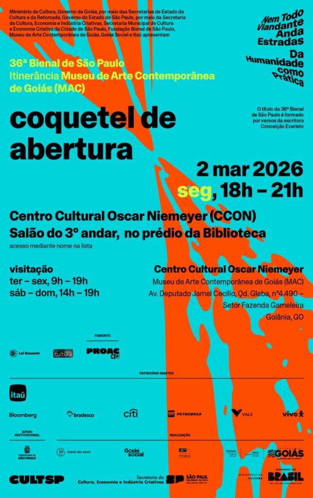36ª Bienal de São Paulo abre no MAC Goiás com coquetel no Centro Cultural Oscar Niemeyer