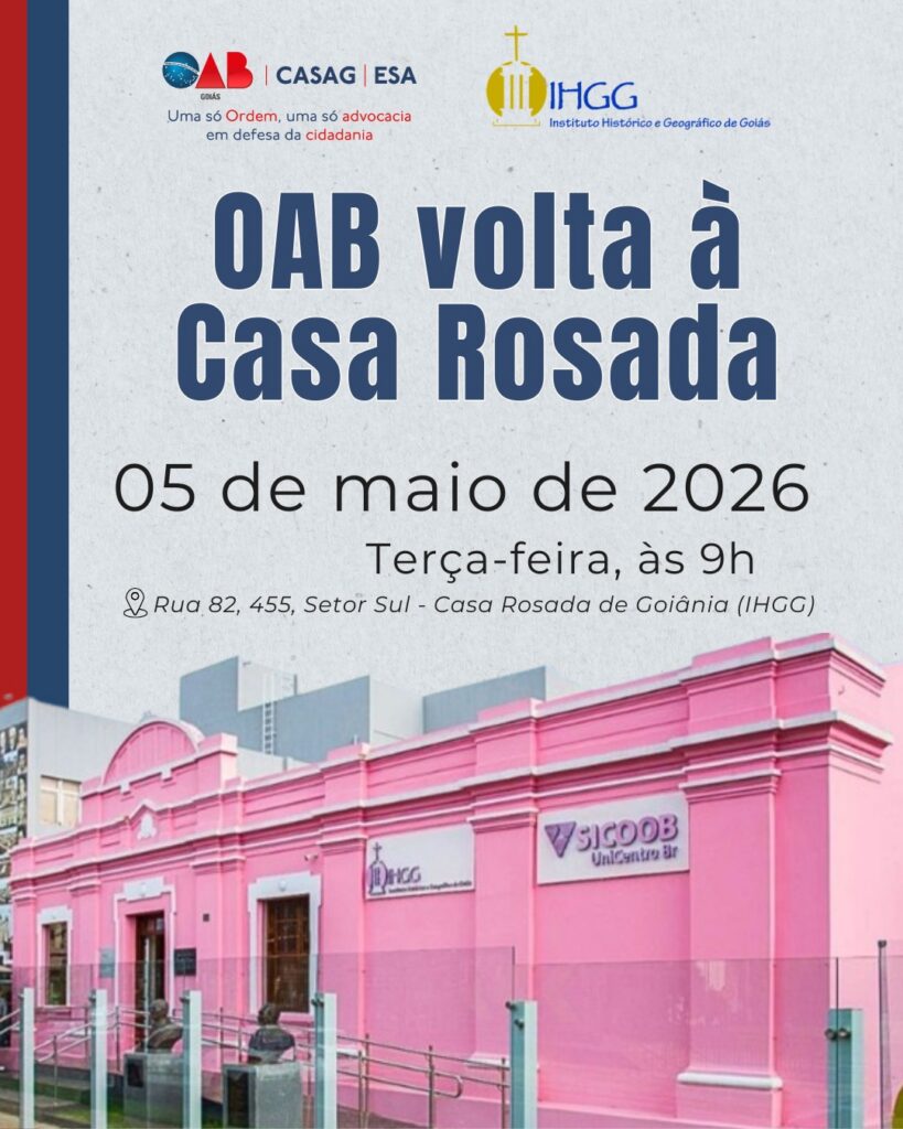 OAB-GO retorna simbolicamente ao IHGG após décadas (foto: divulgação)
