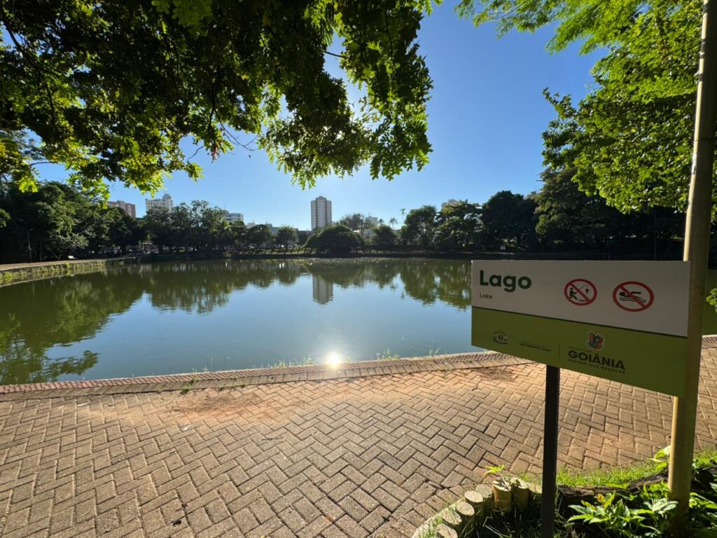 Amma alerta para riscos e reforça proibição de nado em lagos de parques de Goiânia