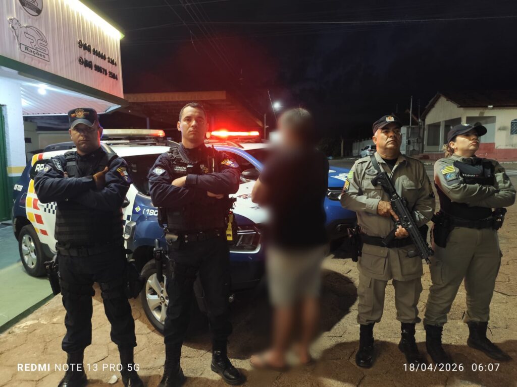 Polícia Militar prende autor de feminicídio momentos após o crime em Baliza