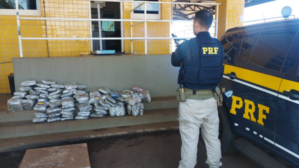 PRF apreende 60 kg de skunk na BR-060 e prende jovem por tráfico em Rio Verde