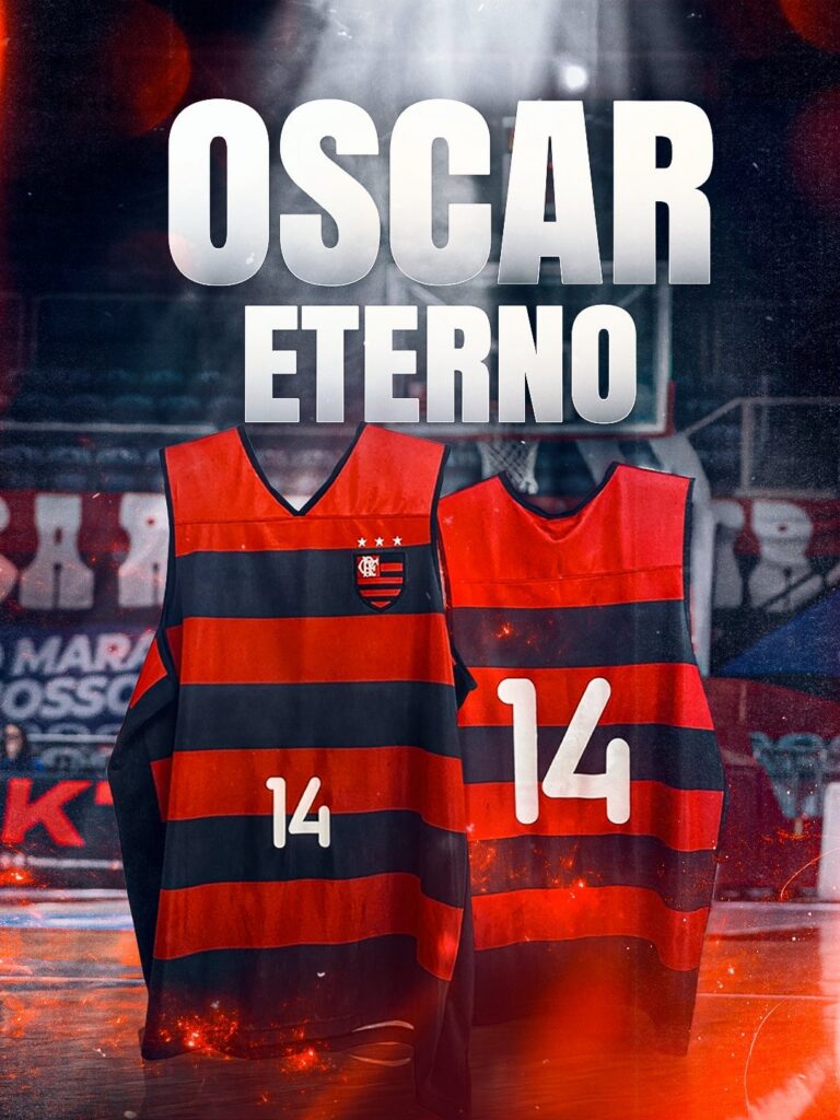 Flamengo eterniza camisa 14 do basquete em tributo a Oscar Schmidt
