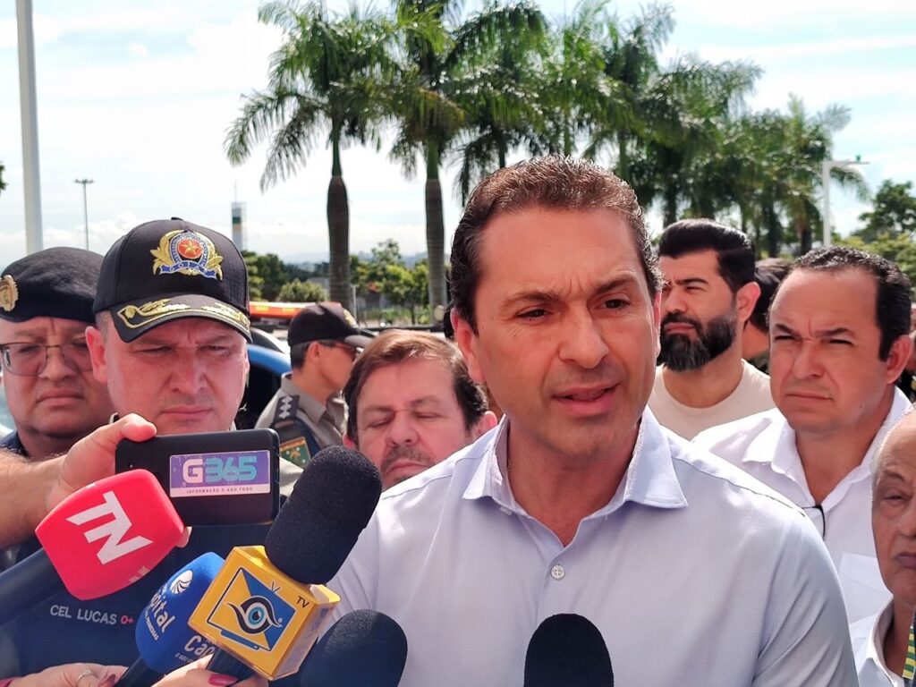 Leandro Vilela durante lançamento da Operação Tiradentes em Aparecida: “A vida dos bandidos vai ficar mais difícil ainda”