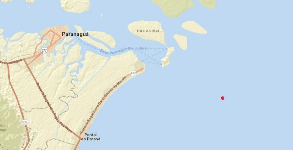 Litoral do Paraná registra tremor de terra de 2,4 graus