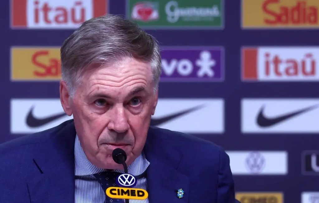 Presidente da CBF 'garante' renovação de Ancelotti na seleção até 2030: 'Dá para cravar'