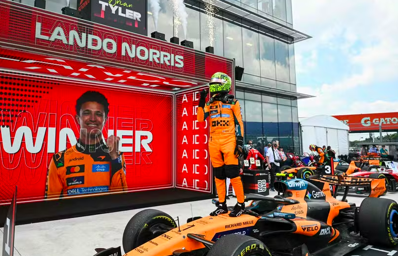 Norris desbanca a Mercedes e vence a corrida sprint do GP de Miami