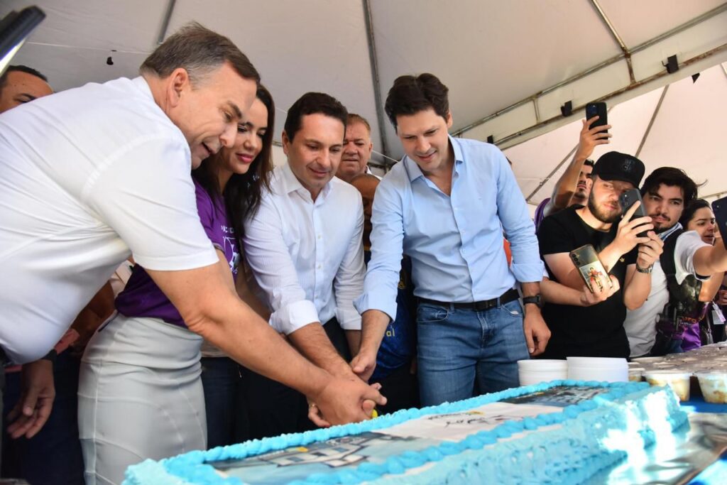 Prefeitura de Aparecida de Goiânia celebra aniversário com desfile cívico e bolo de 104 metros