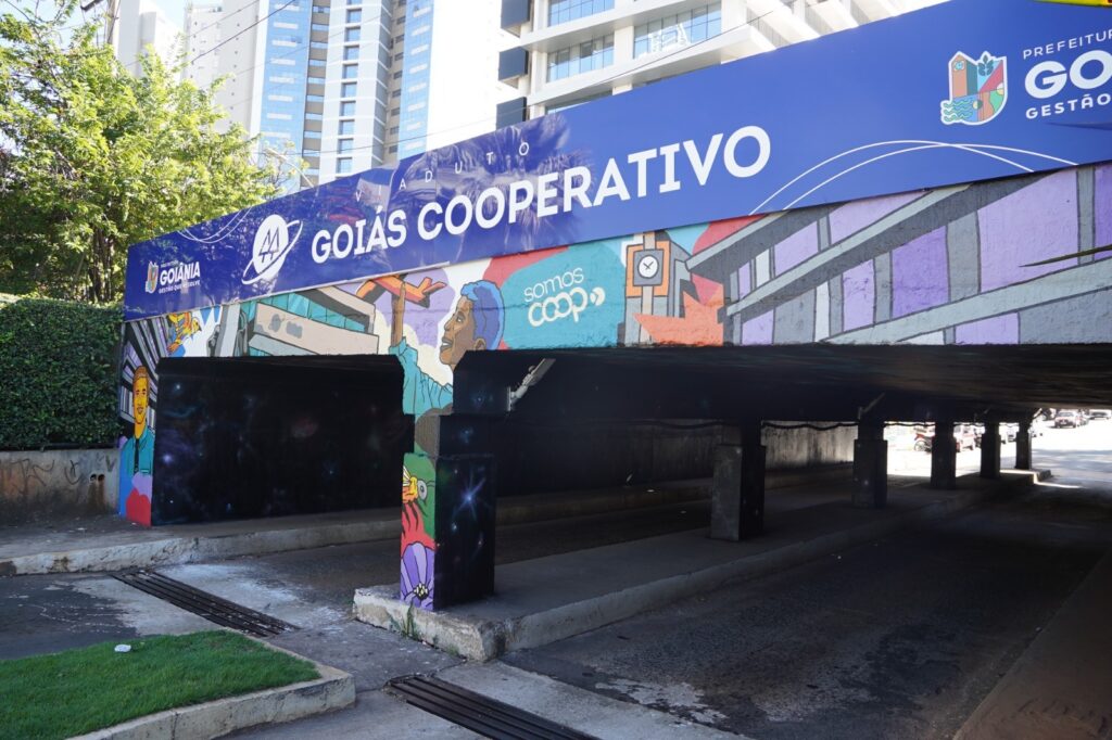 Sistema OCB/GO investe em arte urbana no Viaduto Goiás Cooperativo em Goiânia