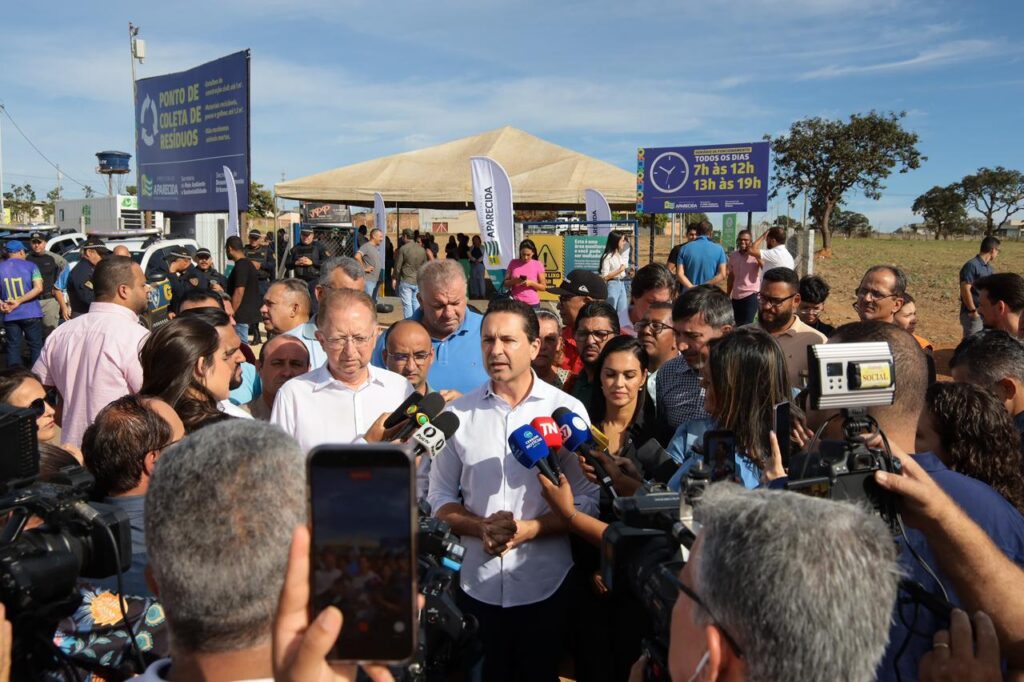 Leandro Vilela inaugura Ponto de Coleta de Resíduos em Aparecida