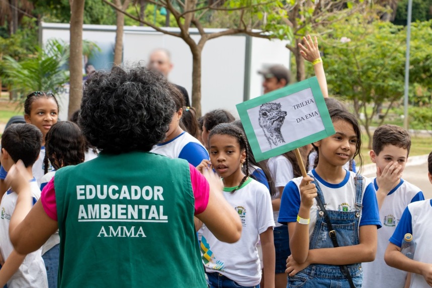 Semana do Meio Ambiente: estudantes participam de ações educativas em parque de Goiânia