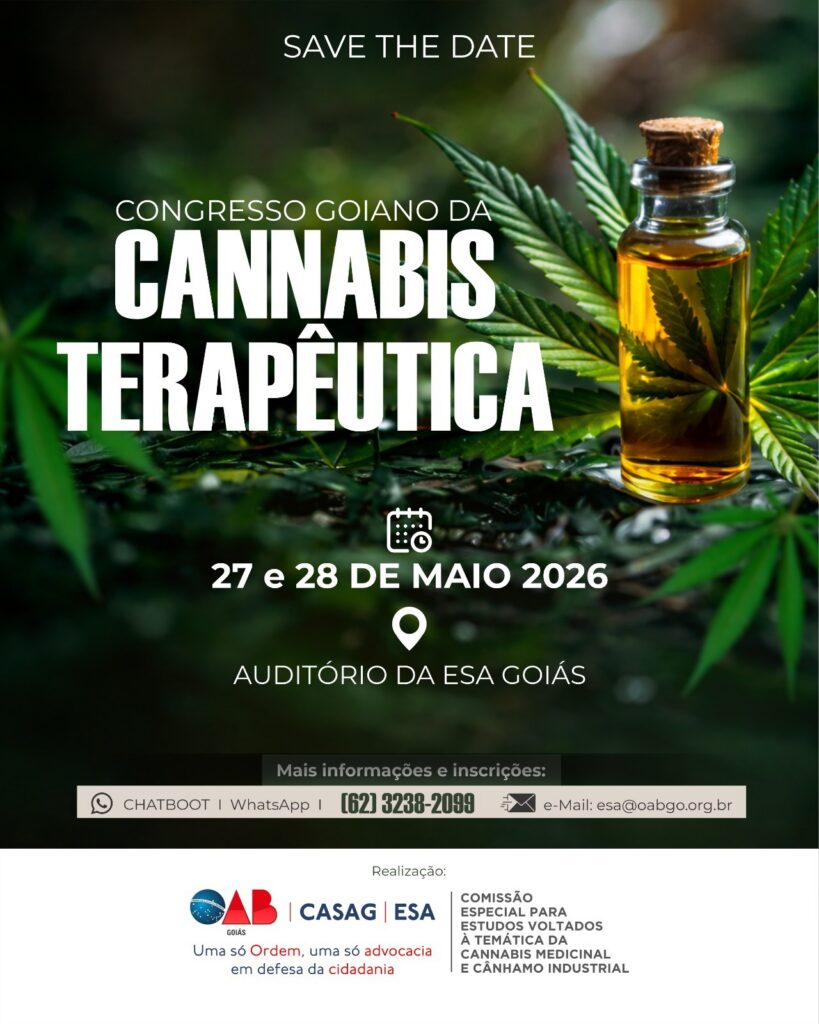 Goiânia sedia Congresso Goiano de Direito da Cannabis Terapêutica