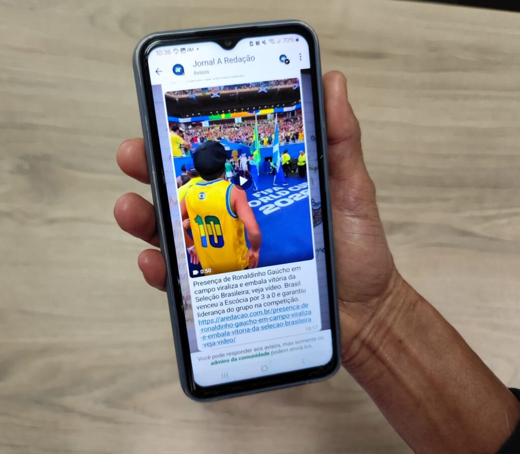 Jornal A Redação oferece acesso direto a notícias pelo WhatsApp