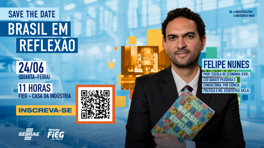 Felipe Nunes debate cenário político e perspectivas para o desenvolvimento do Brasil em evento na Fieg