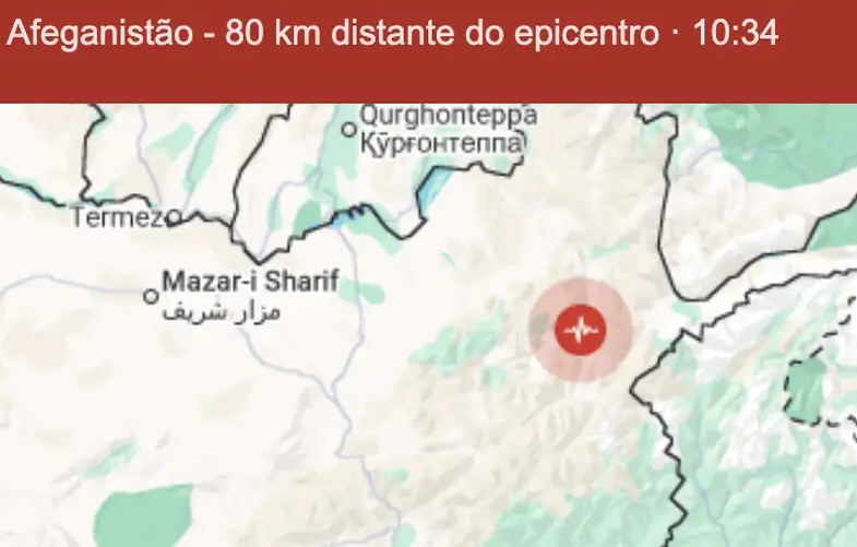 Terremoto de magnitude 5,9 atinge Paquistão e Afeganistão