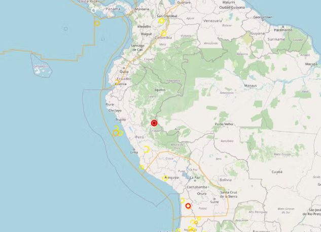 Terremoto de magnitude 5,6 é registrado no Peru, próximo à fronteira com o Brasil
