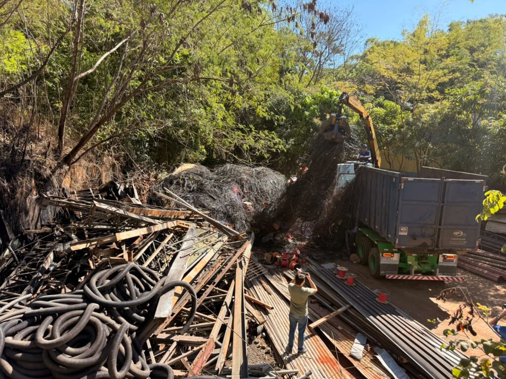 Prefeitura de Goiânia destina para reciclagem toneladas de fios retirados dos postes da cidade