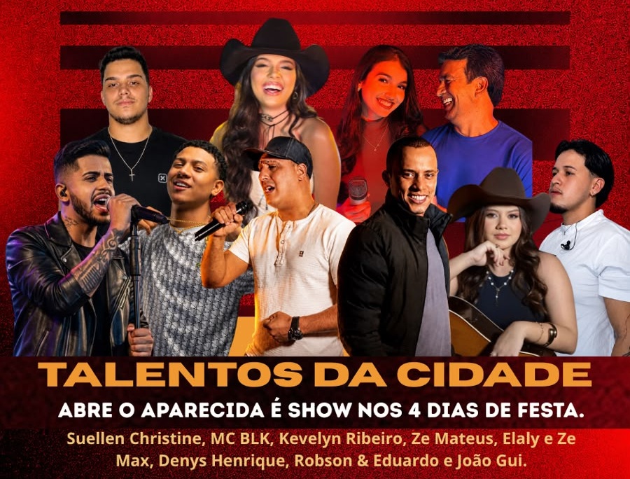 Aparecida é Show seleciona 8 artistas da cidade para apresentações no palco principal