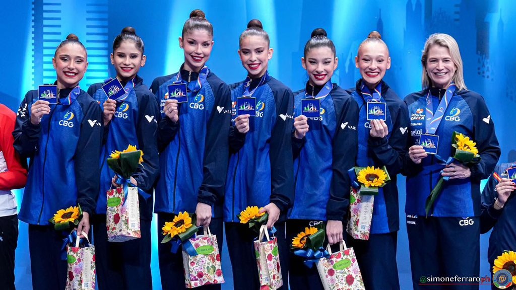 Seleção brasileira fecha etapa de Milão da Ginástica Rítmica com ouro e prata antes do Mundial