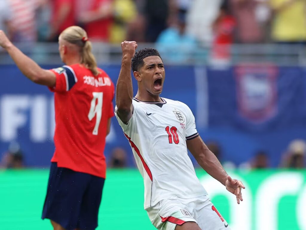 Inglaterra anula Haaland, bate a Noruega com brilho de Bellingham e vai às semifinais da Copa