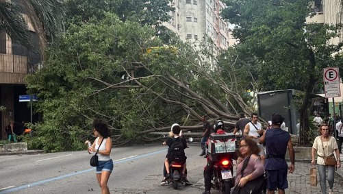 Ventos de 105 km/h provocam danos na Costa Verde e na região serrana do RJ