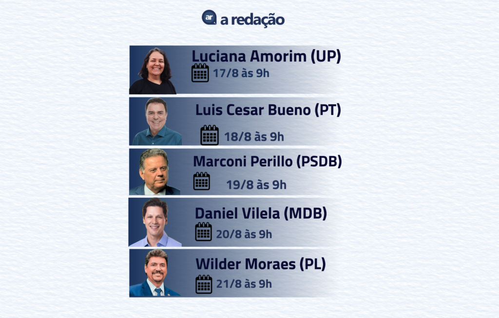 Jornal A Redação promove série de sabatinas com candidatos ao Governo de Goiás