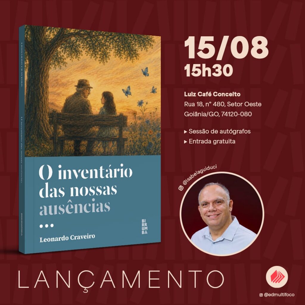 Leonardo Craveiro lança “O Inventário das Nossas Ausências” em Goiânia