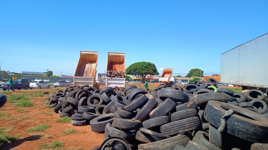 Prefeitura de Goiânia promove recolhimento de pneus e distribuição de mudas na Região Sudoeste