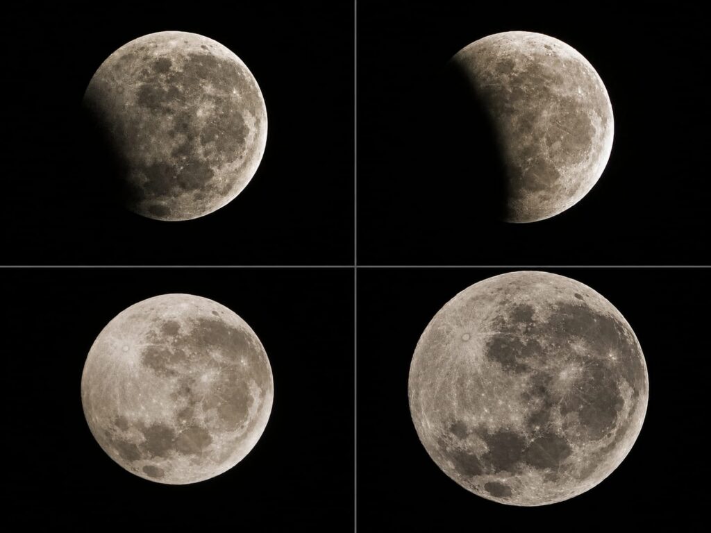 Eclipse lunar ‘quase total’ deixa 96,2% da Lua escurecida
