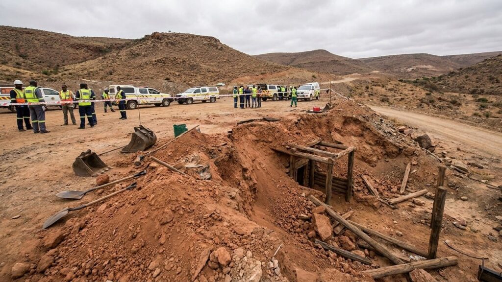 Desabamento de mina ilegal de platina na África do Sul deixa 14 mortos e 8 feridos