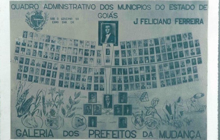 Goianápolis doa ao IHGMG foto histórica de Prefeitos na inauguração de Brasília