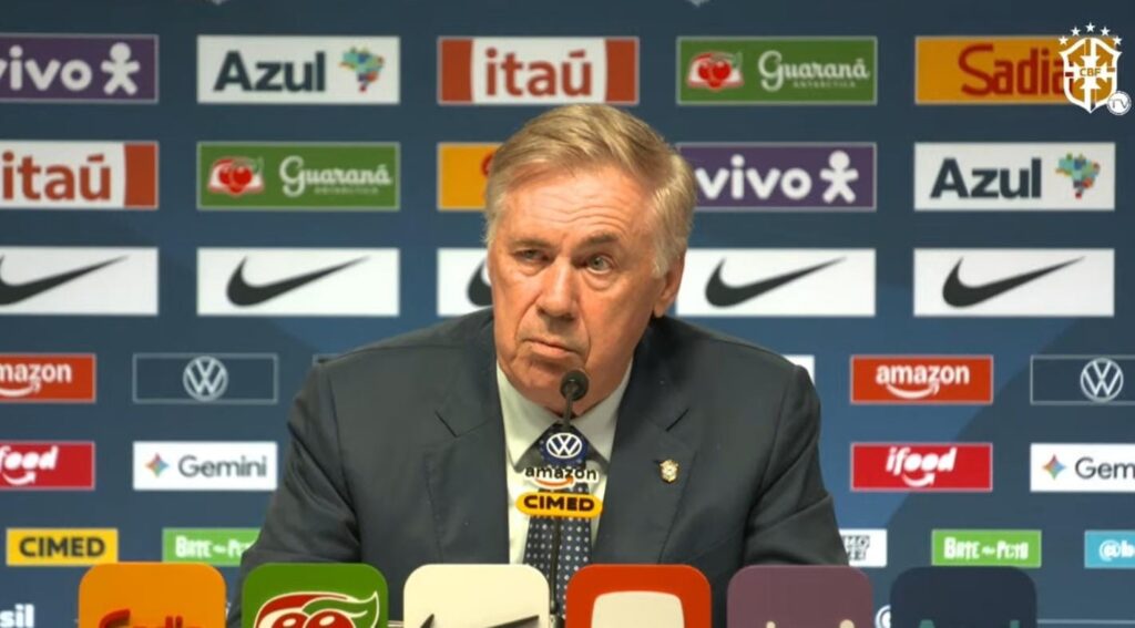 Com dez jogadores do Campeonato Brasileiro, Ancelotti define lista de convocados para amistosos