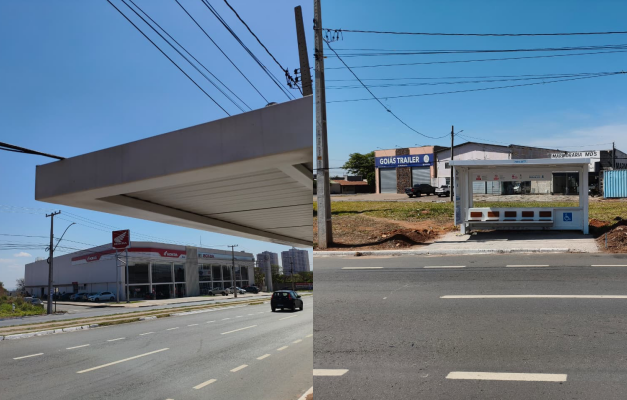 Fios caídos sobre ponto de ônibus preocupam moradores na Avenida Rio Verde