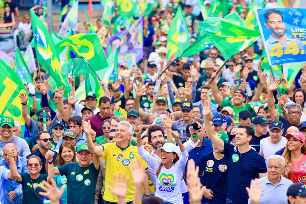 Daniel Vilela e Caiado fazem em Goiânia na véspera da eleição (foto: divulgação)