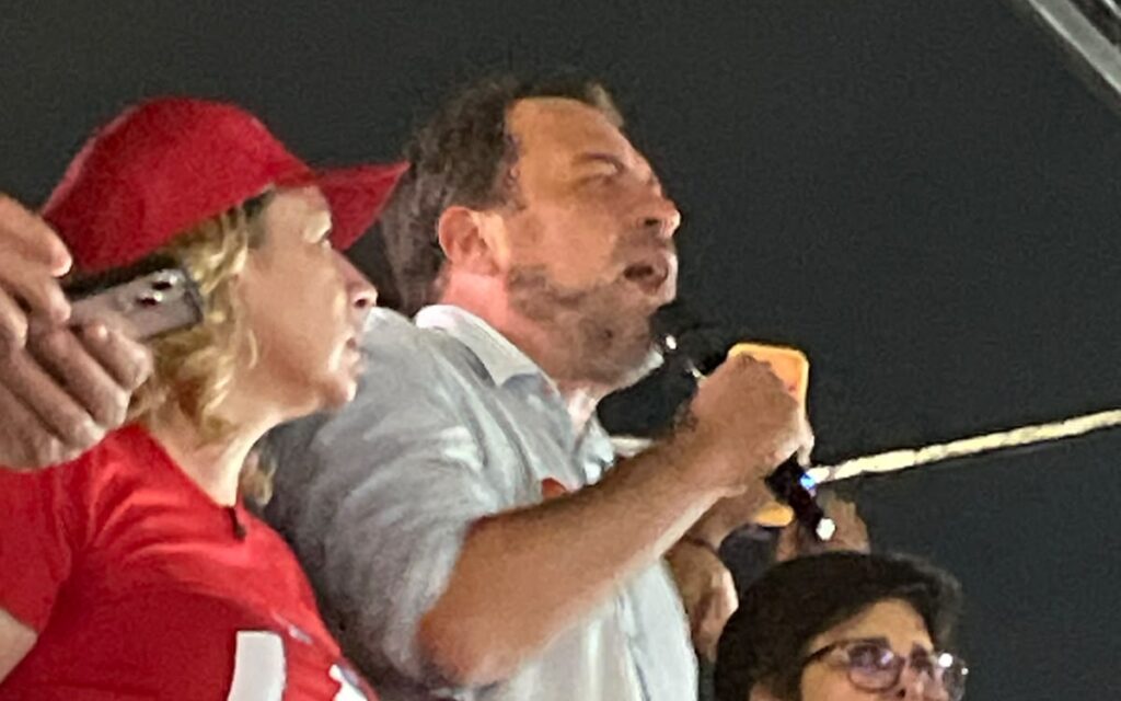 Boulos participa de comício em Goiânia (foto: reprodução)